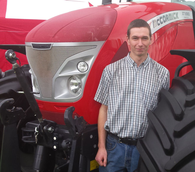 Alex Lamb - a big step up in tractor power and performance.