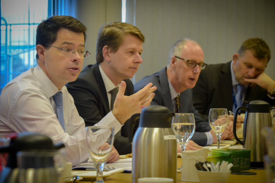 Secretary of State for Northern Ireland James Brokenshire (left) discussed NI's agri-food sector and how best to protect it