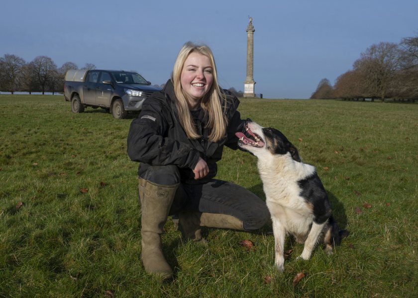 Ellie Young began her training to be a shepherdess in September on the 12,000-acre Oxfordshire estate