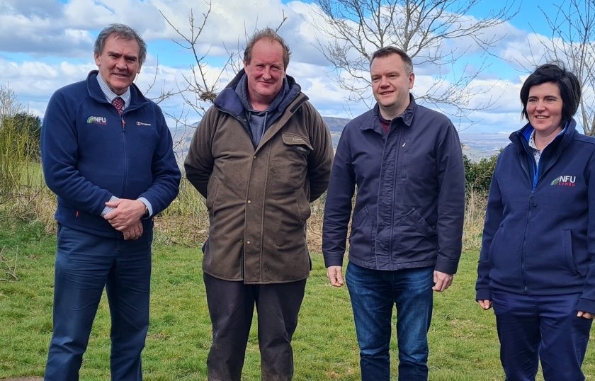 The union welcomed Nick Thomas-Symonds MP onto the farm to discuss the impacts of new trade deals