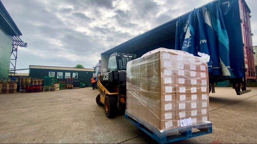 The charity has sent of 25,200 British venison ragu and pasta meals, which it called 'perfect' for the conditions being experienced in Ukraine