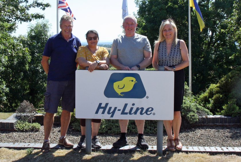 Allan Steen (centre), an eighth generation Falklander, has been producing eggs on the island since 2013