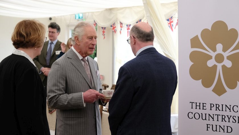The King visited the market town of Malton, where he met with representatives of the charity he founded in 2010