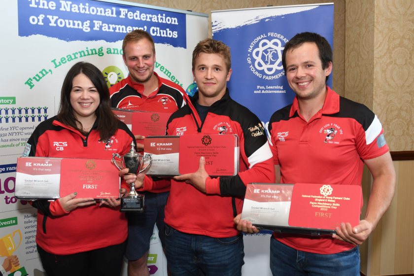 The winning Pembrokeshire team fought off six other county teams in the final (Photo: NFYFC)