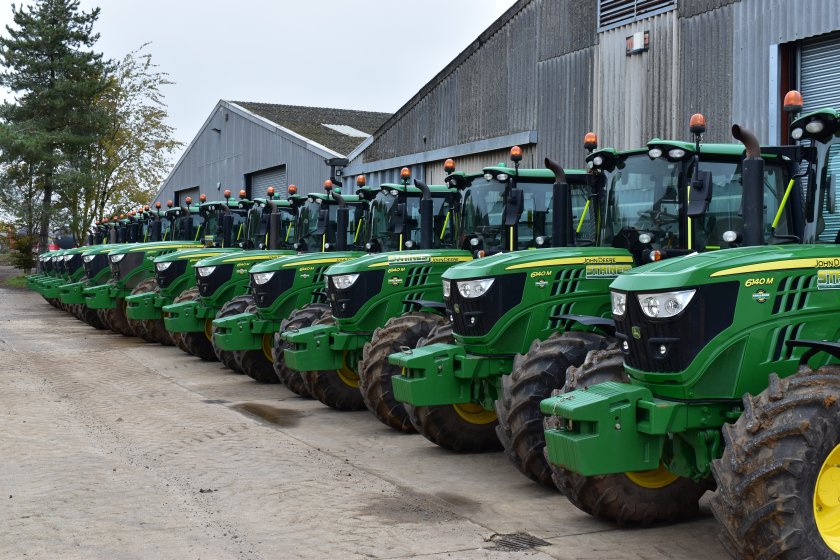 Many of the tractors to be put to auction have barely been used, according to Staines Hire