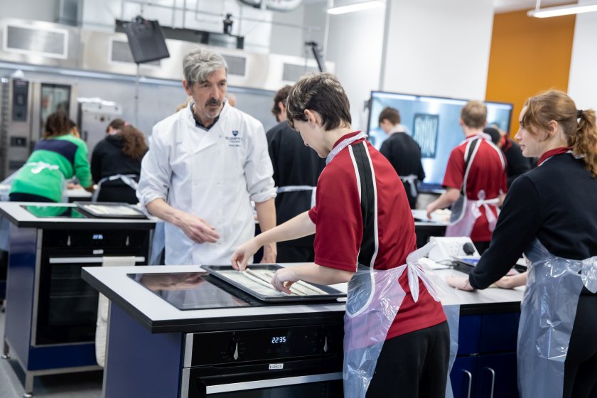 Pupils took part in a bakery workshop where they made their own breadsticks