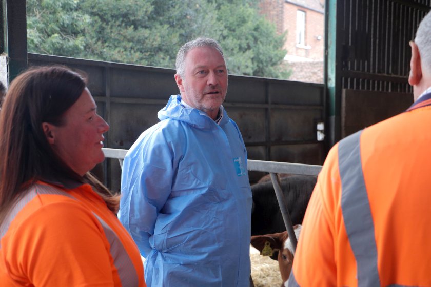 Steve Reed, the Defra Secretary, visited a farm in Essex to hear from farmers impacted by bluetongue