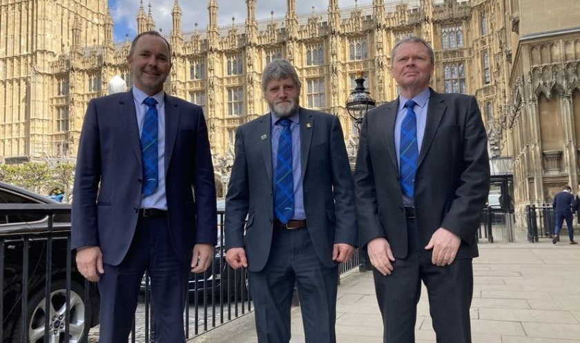 Current president Martin Kennedy (middle), who farms in Perthshire, will step down from the role