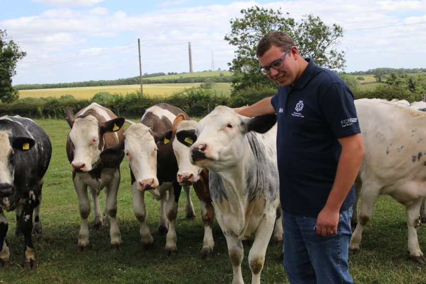 John Sharlot, who has a visual impairment, has been studying agriculture for three years